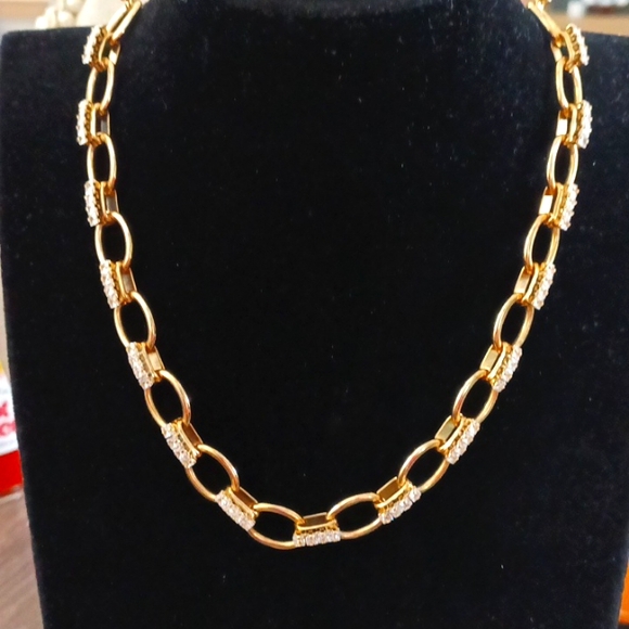 Serafina Timeless STUNNING Gold Cable Chain with CZ between links - Picture 10 of 10